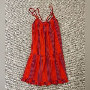 Universal Thread Striped Dress - Blue & Red - Size M